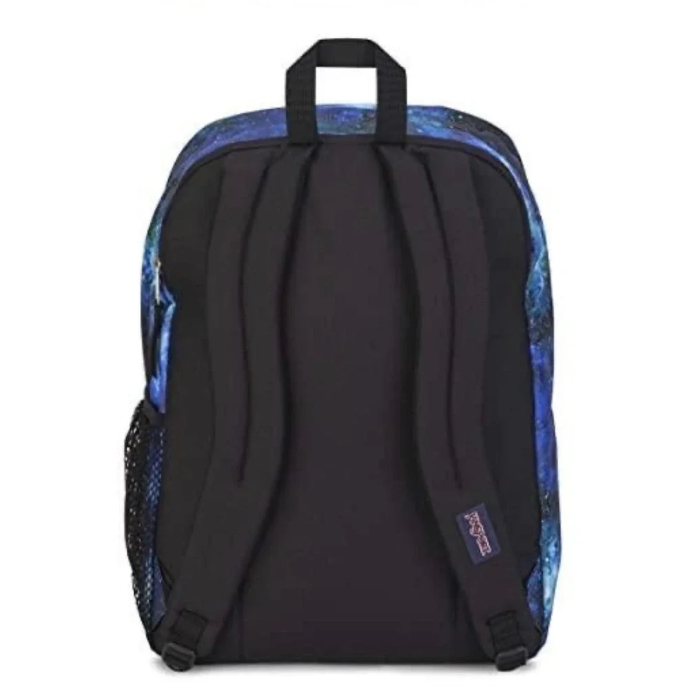 JanSport Big Student Backpack Deep Space Galaxy Print Laptop Bag Blue Purple